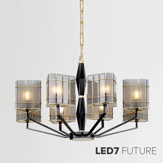 Loft Industry Modern - Decanter Chandelier Black